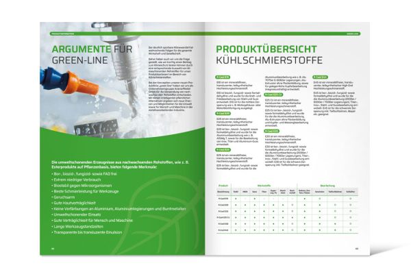 Riedel Schmierstoffe GmbH | Prospekt „Green-Line“, Doppelseite