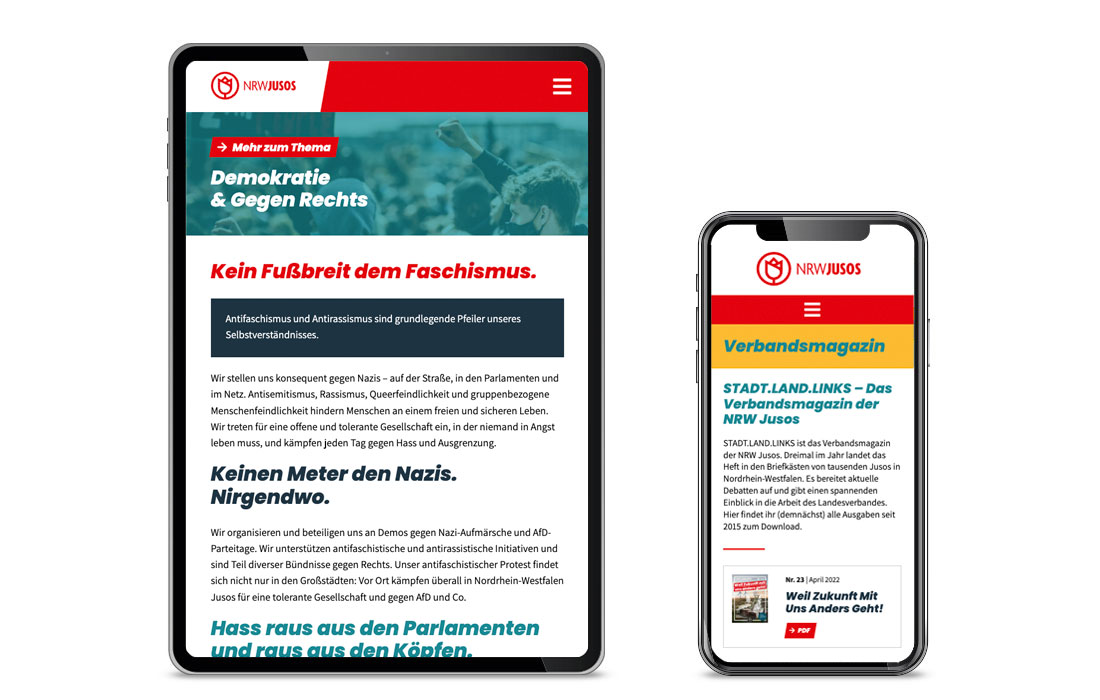 Webseite NRW Jusos | Unterseiten